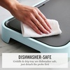 image:imageMartha Stewart 12 x 22 Electric Griddle XL Ceramic NonstickFlat Top Cooking Surface Adjustable Temperature Dial Drip Tray Dishwasher Safe 1500W Fast Even Heating Pancakes amp Eggs Linen CreamSky Blue